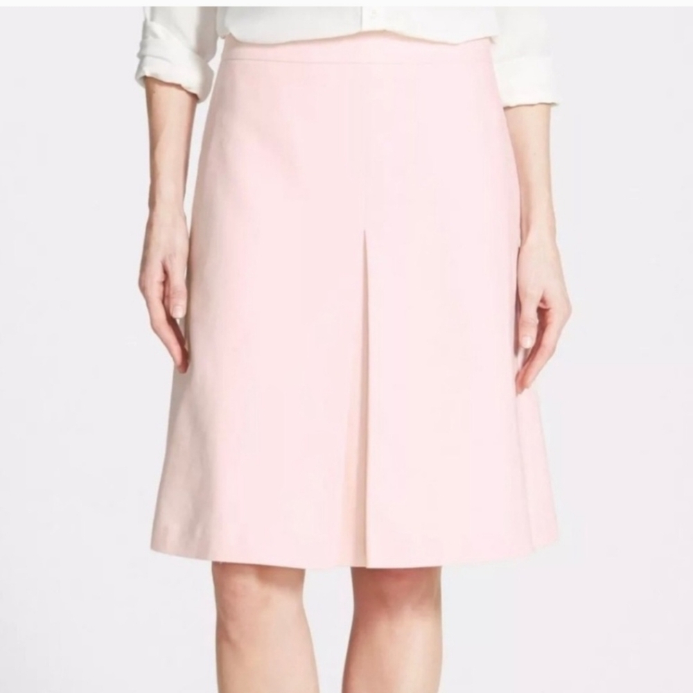 Charter Club Pale Pink Cotton Blend Pencil Skirt with Front Kick Pleat - Size 4